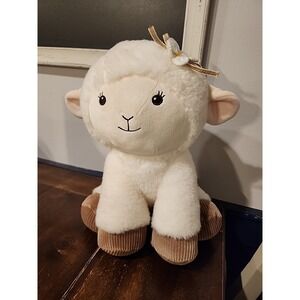 HOBBY LOBBY White Lamb Sheep 12" Sitting Plush Flower Stuffed Daisy Easter